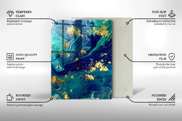 Skleněná deska do kuchyně Listy džungle