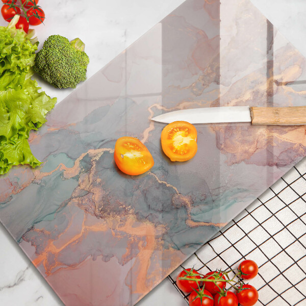 Skleněná deska do kuchyně Mramor se zlatem