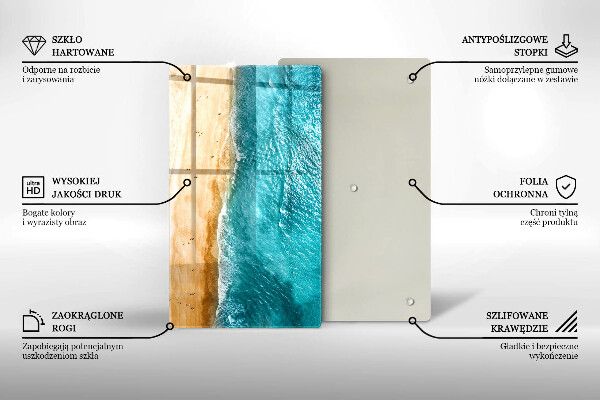 Skleněná deska do kuchyně Pláž pobřeží a moře