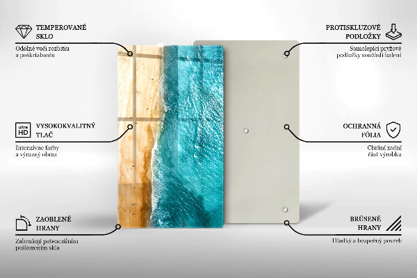 Skleněná deska do kuchyně Pláž pobřeží a moře