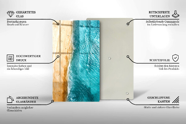 Skleněná deska do kuchyně Pláž pobřeží a moře