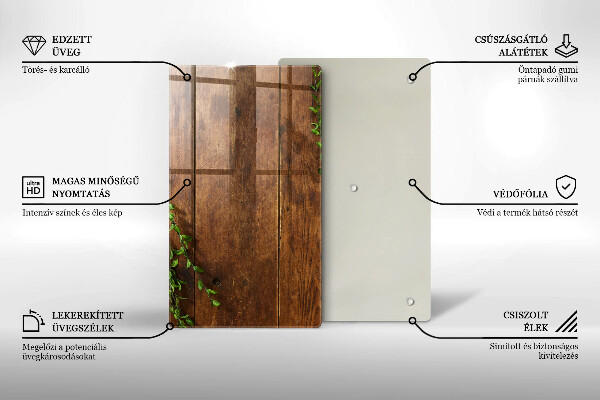 Skleněná deska do kuchyně Dřevěné desky a listy