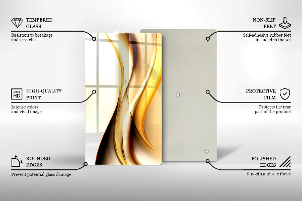 Skleněná deska do kuchyně Abstraktní kouřové čáry