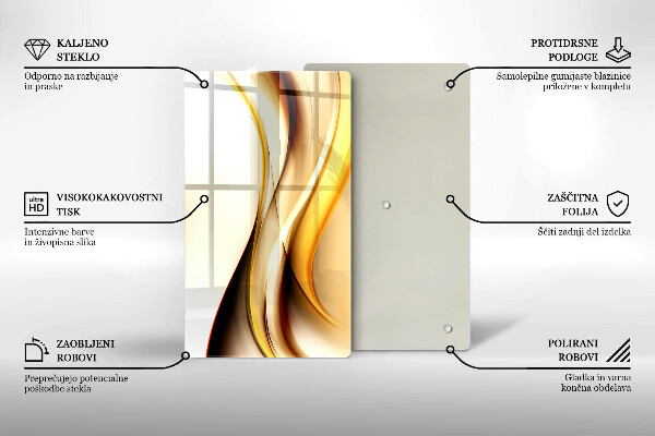 Skleněná deska do kuchyně Abstraktní kouřové čáry