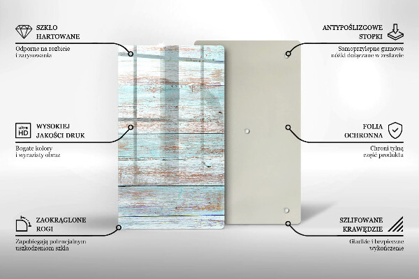 Skleněná deska do kuchyně Staré vintage desky