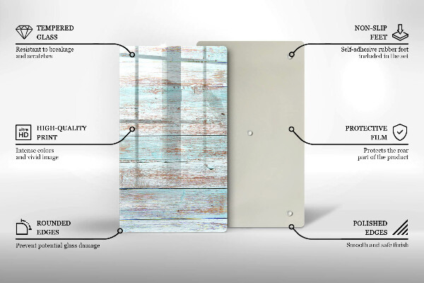 Skleněná deska do kuchyně Staré vintage desky