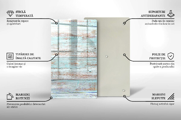 Skleněná deska do kuchyně Staré vintage desky