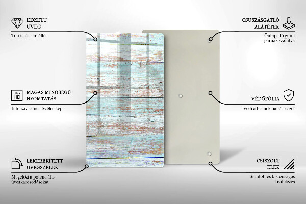 Skleněná deska do kuchyně Staré vintage desky