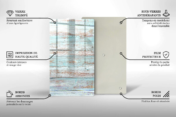 Skleněná deska do kuchyně Staré vintage desky