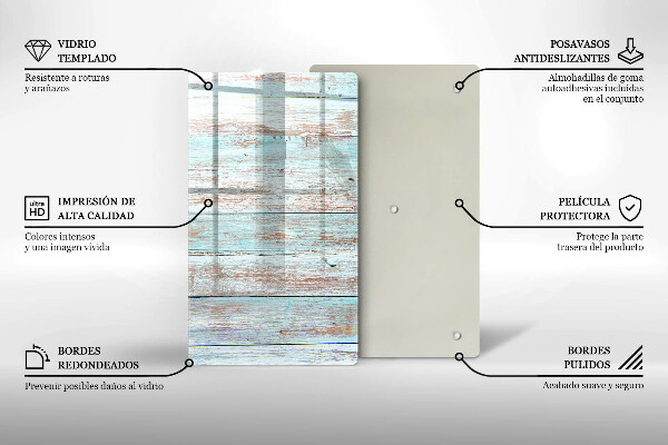 Skleněná deska do kuchyně Staré vintage desky