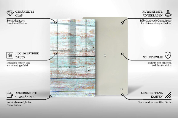 Skleněná deska do kuchyně Staré vintage desky