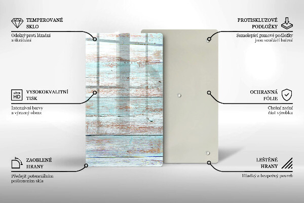 Skleněná deska do kuchyně Staré vintage desky