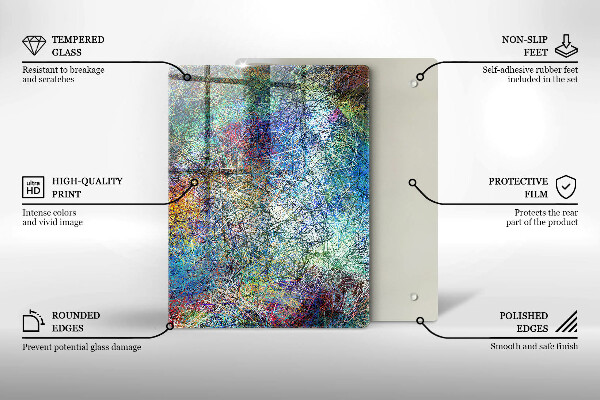 Skleněná deska do kuchyně Staré vintage desky