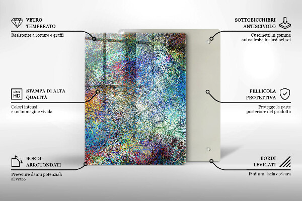 Skleněná deska do kuchyně Staré vintage desky