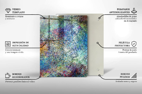 Skleněná deska do kuchyně Staré vintage desky