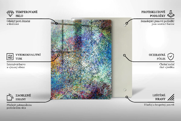 Skleněná deska do kuchyně Staré vintage desky