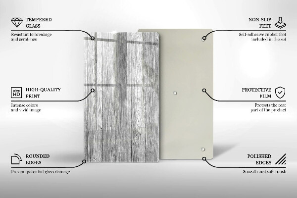 Skleněná deska do kuchyně Staré dřevěné desky