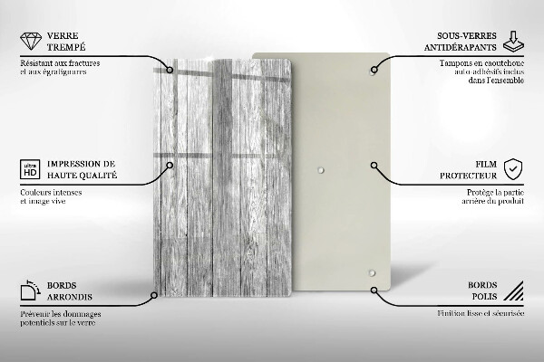 Skleněná deska do kuchyně Staré dřevěné desky