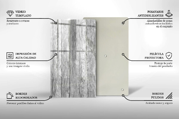 Skleněná deska do kuchyně Staré dřevěné desky