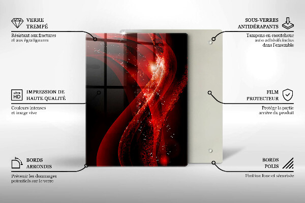 Skleněná deska do kuchyně Abstraktní hnědé čáry