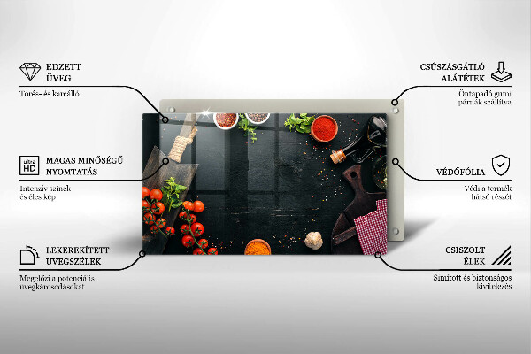 Krájecí prkénko skleněné Cherry rajčata