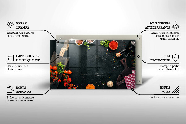 Krájecí prkénko skleněné Cherry rajčata