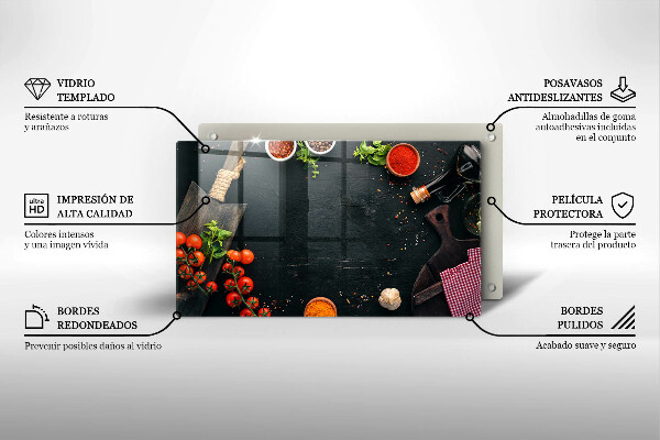 Krájecí prkénko skleněné Cherry rajčata