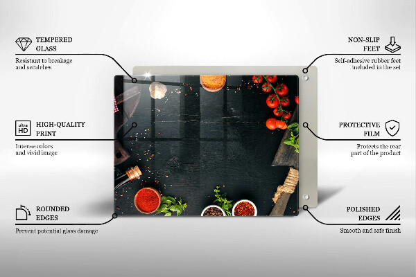 Krájecí prkénko skleněné Cherry rajčata