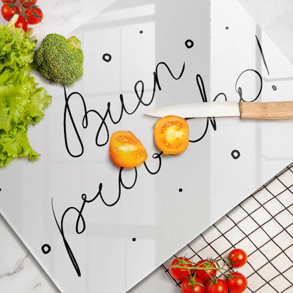 Krájecí prkénko skleněné Buen provecho!