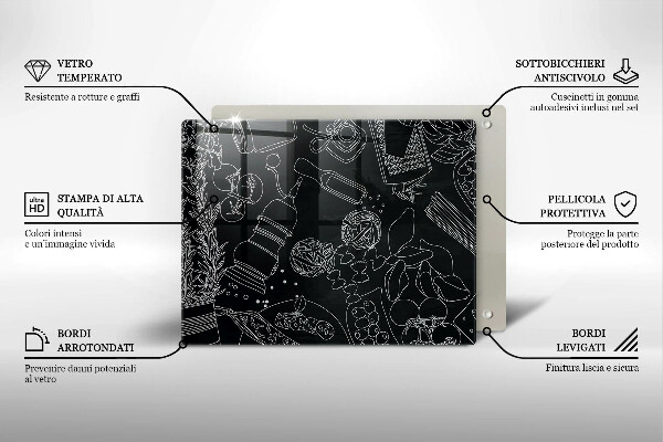 Skleněná deska do kuchyně Kuchyňské doplňky