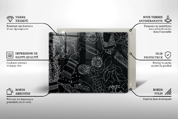 Skleněná deska do kuchyně Kuchyňské doplňky