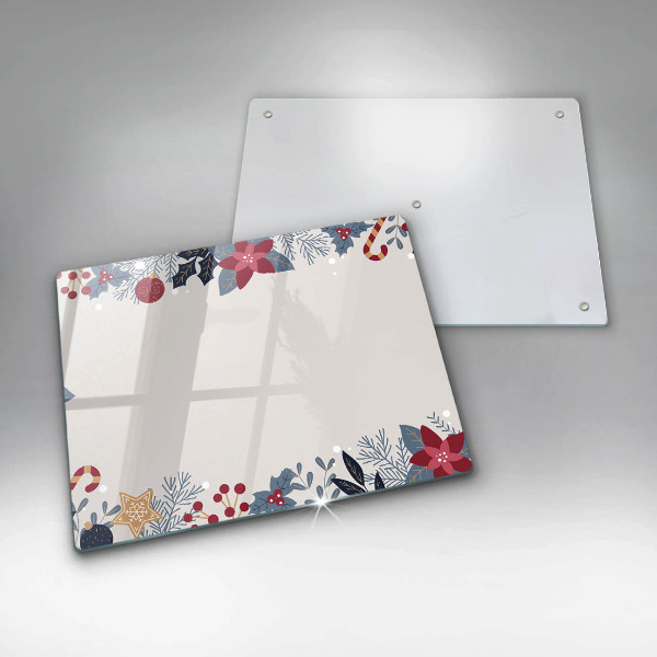 Krájecí prkénko skleněné Vánoční dekorace