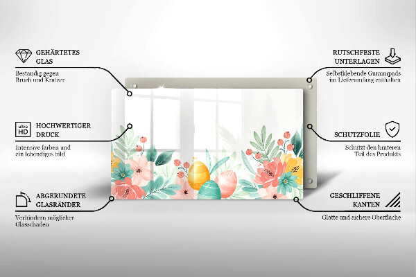 Skleněná deska do kuchyně Velikonoční vajíčka