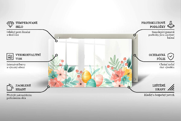 Skleněná deska do kuchyně Velikonoční vajíčka