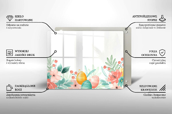 Skleněná deska do kuchyně Velikonoční vajíčka