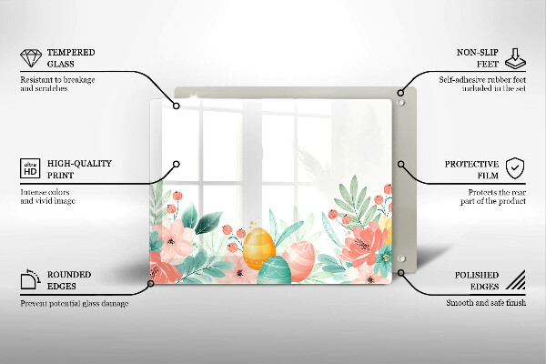 Skleněná deska do kuchyně Velikonoční vajíčka