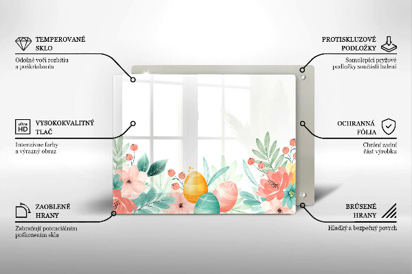 Skleněná deska do kuchyně Velikonoční vajíčka