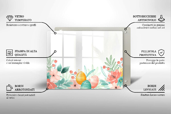 Skleněná deska do kuchyně Velikonoční vajíčka