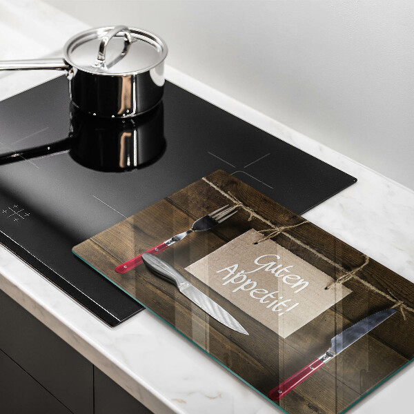 Skleněná deska do kuchyně Guten apetit