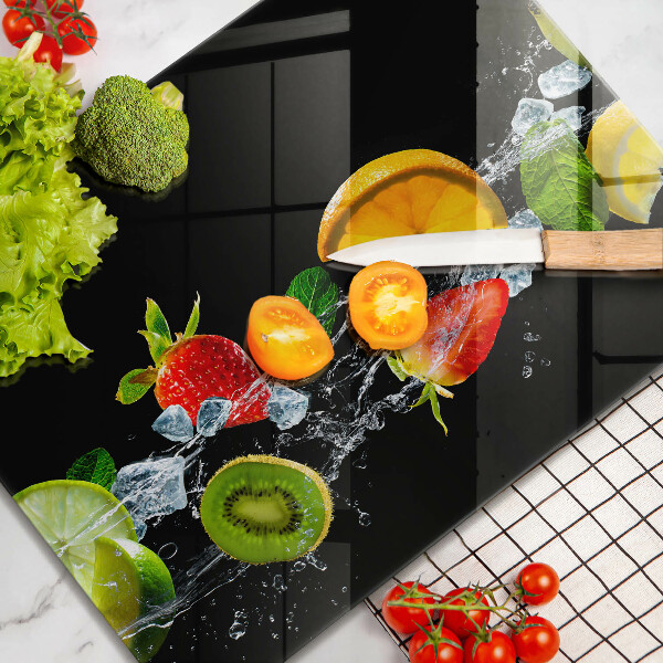 Skleněná deska do kuchyně Ovoce ve vodě