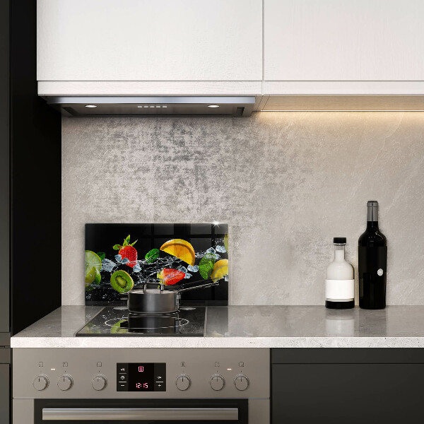 Skleněná deska do kuchyně Ovoce ve vodě