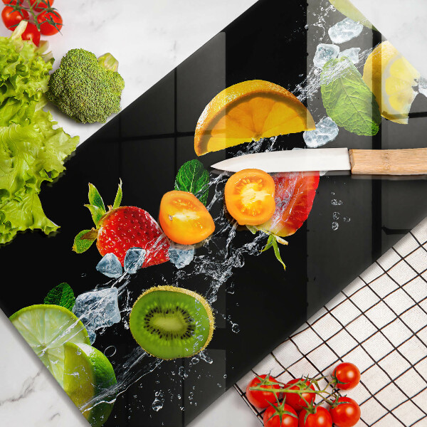 Skleněná deska do kuchyně Ovoce ve vodě