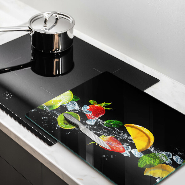 Skleněná deska do kuchyně Ovoce ve vodě