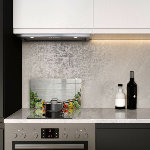 Krájecí prkénko skleněné Zelenina na prknech