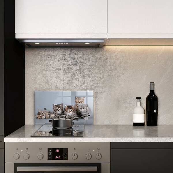 Skleněná deska do kuchyně Sladká koťátka