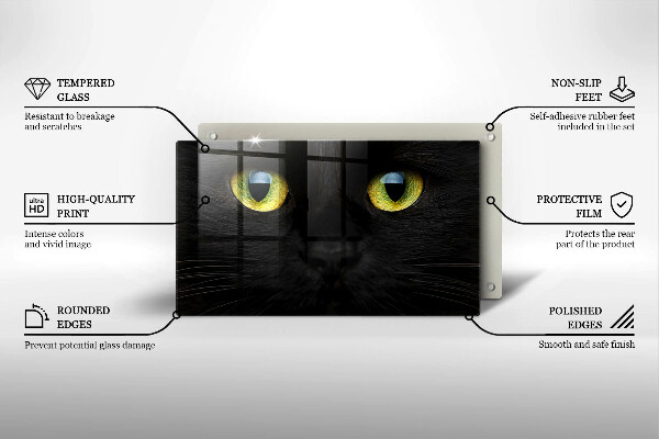 Skleněná deska do kuchyně Zvířecí kočičí oči