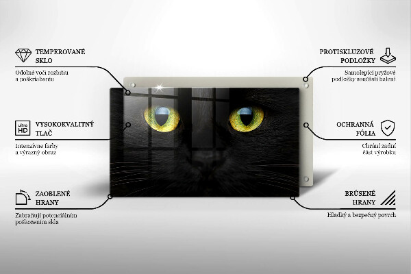 Skleněná deska do kuchyně Zvířecí kočičí oči