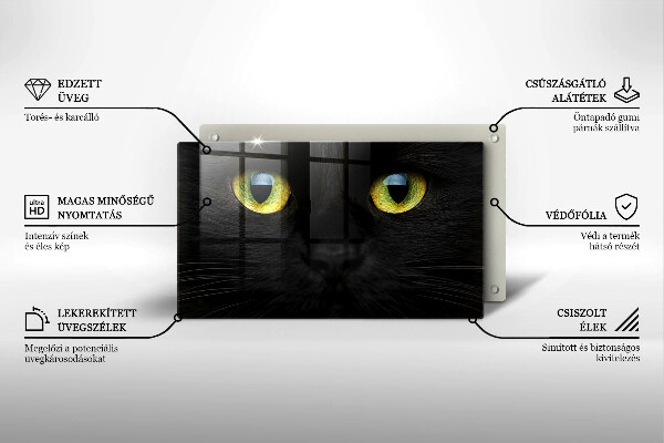 Skleněná deska do kuchyně Zvířecí kočičí oči