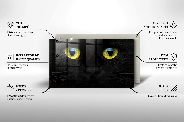 Skleněná deska do kuchyně Zvířecí kočičí oči