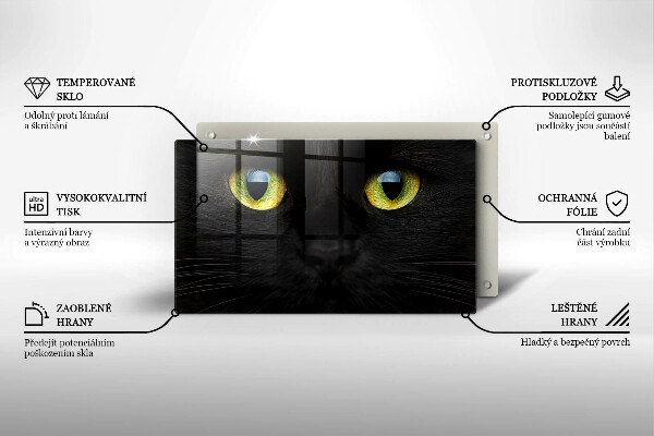 Skleněná deska do kuchyně Zvířecí kočičí oči